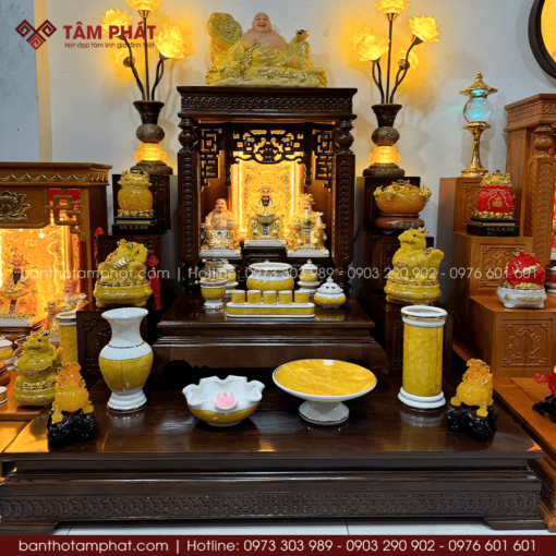 Trọn bộ bàn thờ Thần Tài đẹp