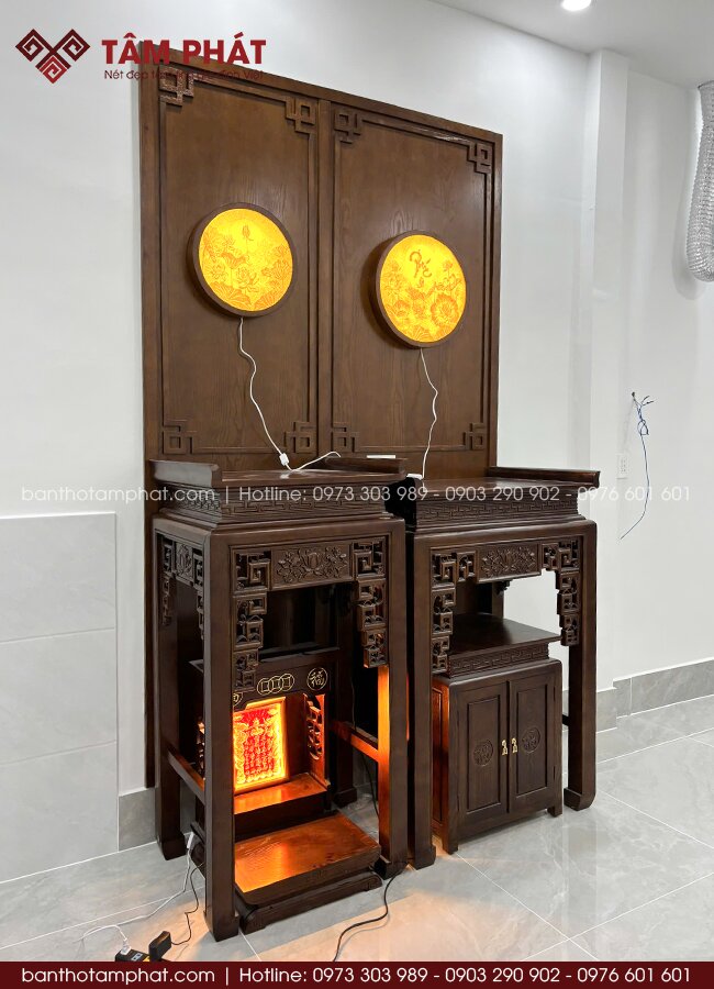 Tối ưu không gian sử dụng, song vẫn đảm bảo yếu tố chuẩn phong thủy giúp gia chủ thuận tiện thờ tự.