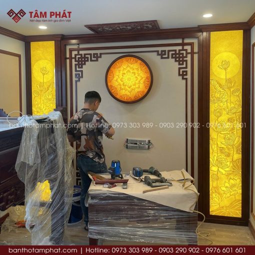 Phòng thờ biệt lập tầng trên cùng mẫu BT-1834
