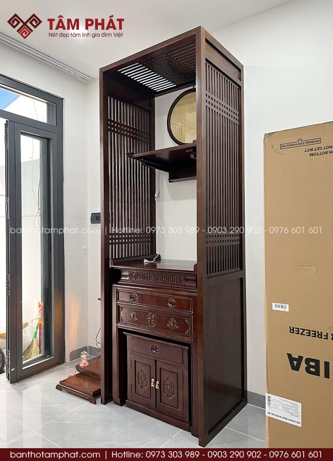 Bài trí chuẩn phong thủy, màu sắc hài hòa với nội thất hiện đại.