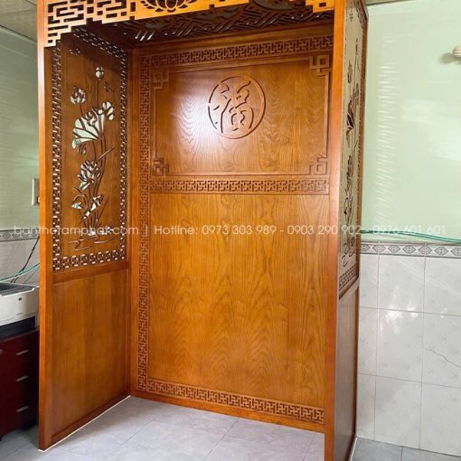 Thiết kế đi kèm hệ ốp vách CNC hiện đại, tách biệt các không gian liền kề.