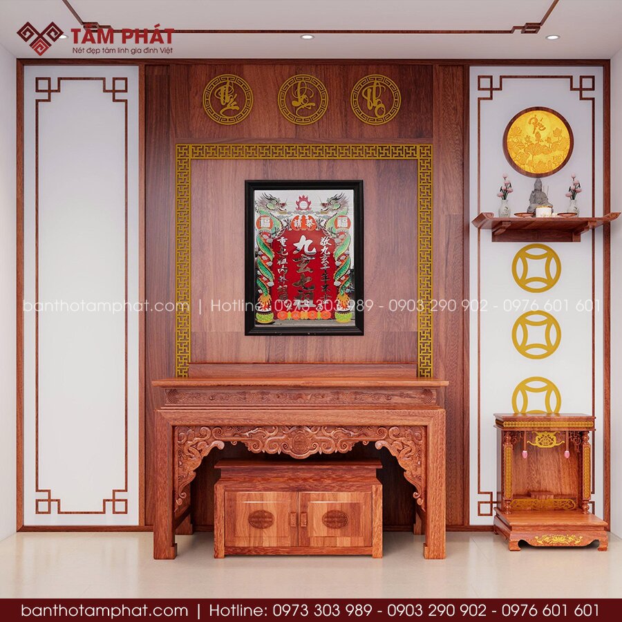 Phòng thờ nhà phố riêng biệt mẫu BT-1824