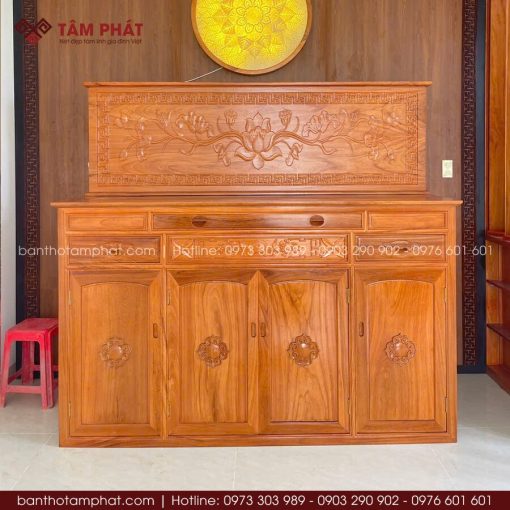 Chất liệu gỗ Gõ cao cấp, bền đẹp theo thời gian.